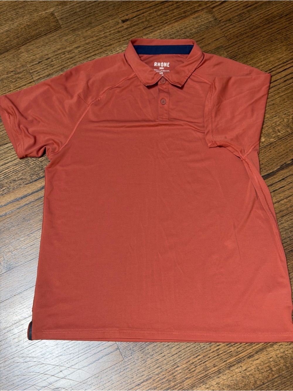 Rhone Performance Polo Salmon Coral Golf Shirt Size Large